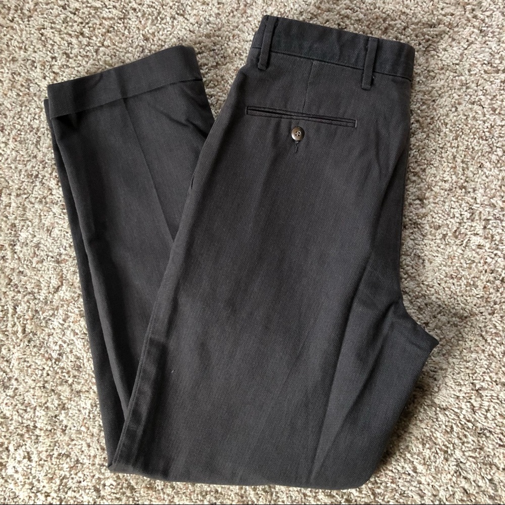 Dockers Men’s Dark Gray Pleated-Cuffed Class A Dress Pants Khakis Size 32x32 - Picture 9 of 9